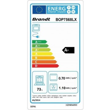 Brandt BOP7568LX Φούρνος άνω Πάγκου 73lt χωρίς Εστίες Π56εκ. Μαύρος Brandt BOP7568LX Φούρνος άνω Πάγκου 73lt χωρίς Εστίες Π56εκ. Μαύρος